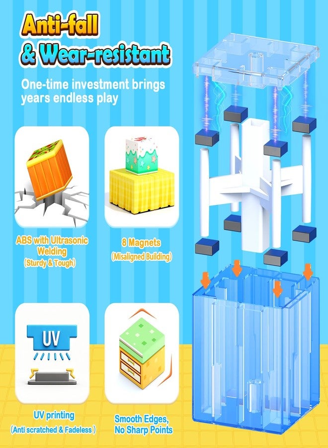 Gooidea Magnetic Blocks - 2-in-1 Magnetic Building Blocks, Creative Building Craft, Sensory Clicking & Rustling, Travel Toys, Kids Toys Games, Pocket-Sized Kitchen Magic Display - Image 5